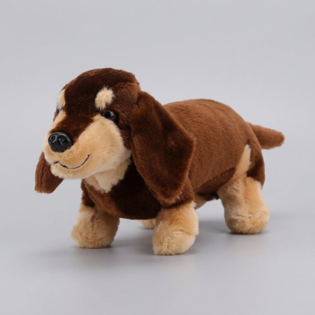 Black & Tan Dachshund Plush Toy, 25cm, Three Styles