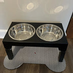 Adjustable Elevated Dog Feeder with Double Stainless Steel Bowls