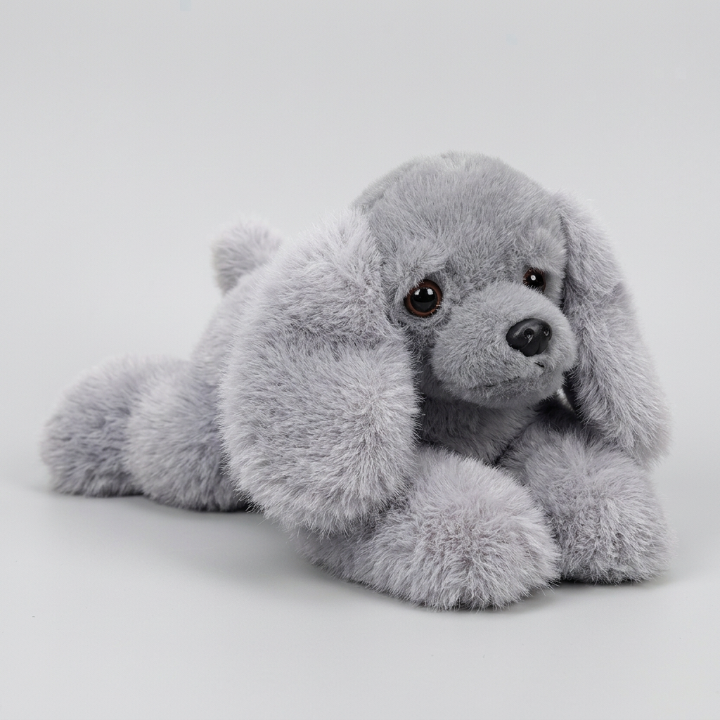 Kawaii Toy Poodle Plush Stuffed Toy | Floppy Ears | Long-Pile Coat | 30cm | 4 Colours
