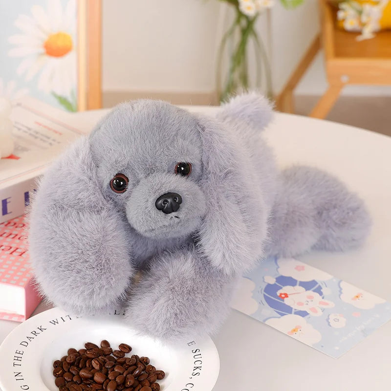 Kawaii Toy Poodle Plush Stuffed Toy | Floppy Ears | Long-Pile Coat | 30cm | 4 Colours