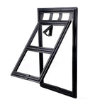 Lockable Pet Screen Door Flap – Mosquito-Proof, for Cats & Dogs, S or L, Black or White