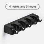 Wall-Mounted Mop & Broom Holder – Multi-Hook Cleaning Tool Rack, 4+5 or 5+6 Hooks