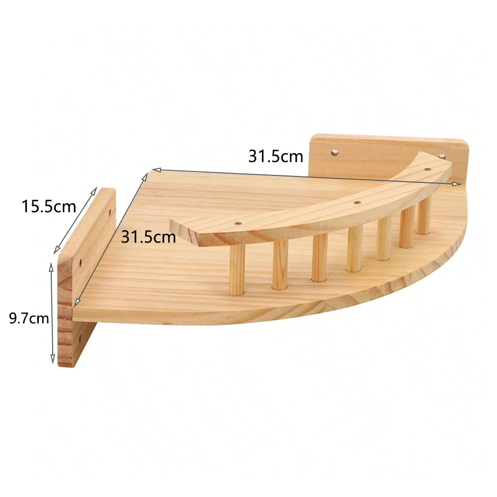 Wall-Mounted Cat Climbing Shelves – Modular Steps, Hammock, Scratching Posts & Shelves