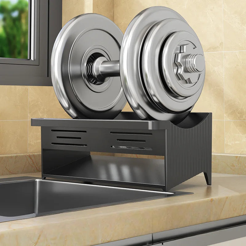 Sink Caddy Organizer with Drainage – Soap Sponge & Towel Holder for Kitchen & Bathroom