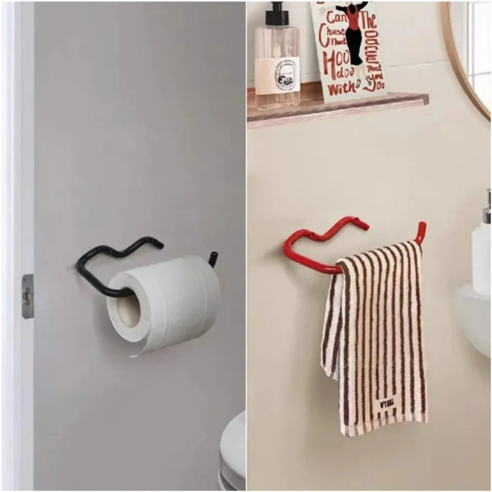 Wall-Mounted Metal Toilet Paper Holder – Bathroom & Kitchen Tissue Rack