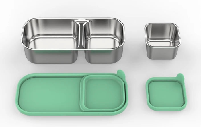 Stainless Steel Bento Lunch Box – 3-Compartment, 1000ml
