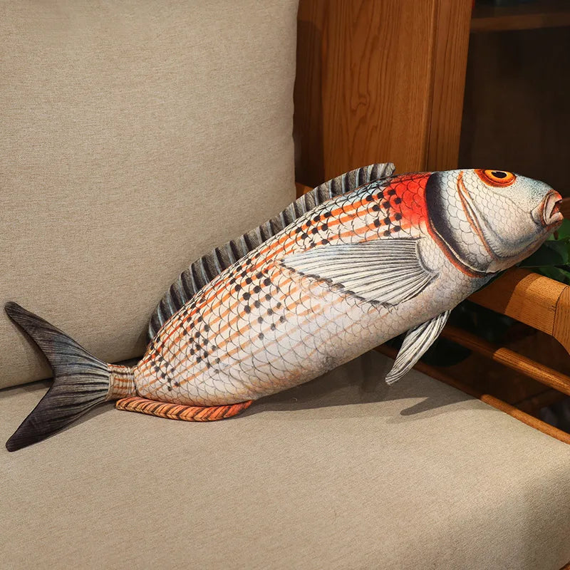 Photorealistic Marine Fish Plush Cushion | 6 Fish Species Styles | Printed Scale Detail | Flat Cushion Format | 4 Sizes: 50–110cm