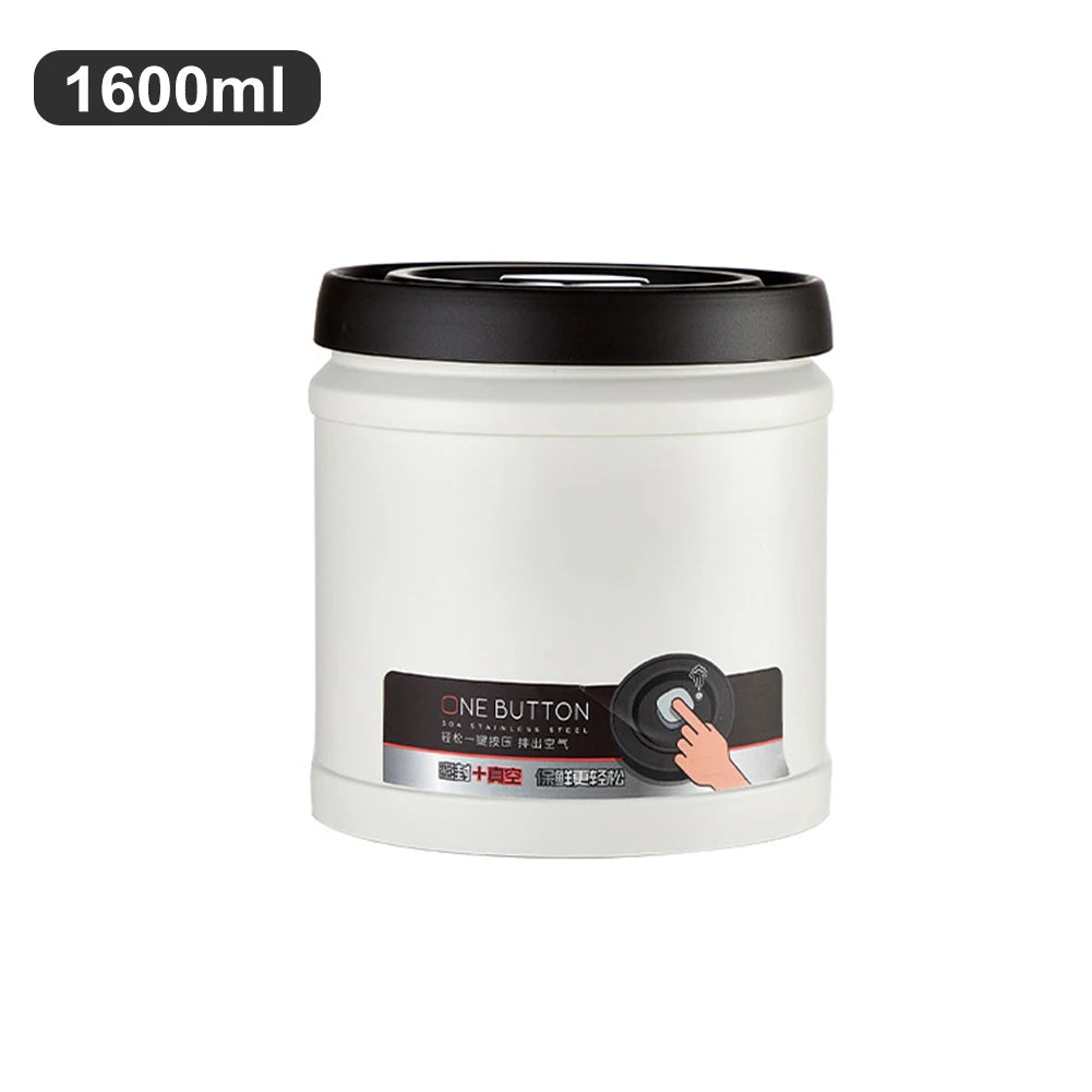 Stainless Steel Vacuum Airtight Coffee Canister – 750ml, 1100ml, 1600ml