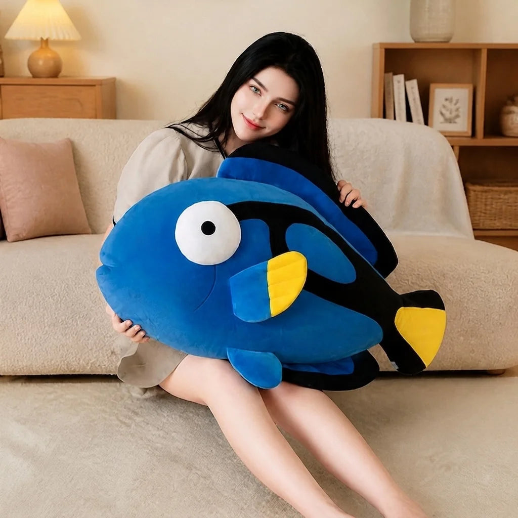 Blue Tropical Fish Plush Pillow, 21–83cm | BHH Living