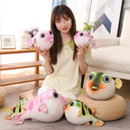 Pufferfish Plush Toy in Green or Pink, 26–43cm | BHH Living