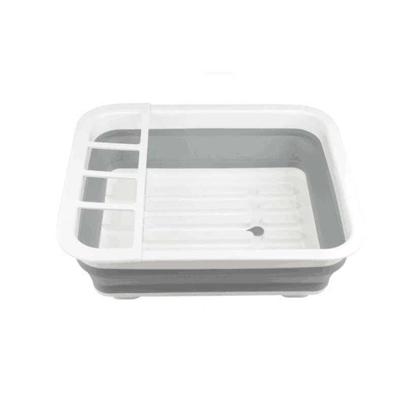 Foldable Dish Rack with Drainer – Space-Saving Kitchen Drying Rack