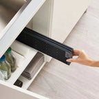 Foldable Kitchen Sink Drainer with Splash Guard – ABS & TPE, Black