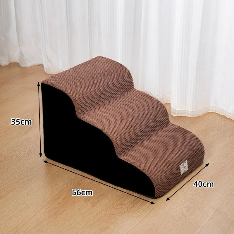 Detachable Washable Pet Stairs – 2, 3 or 4 Tiers, Non-Slip, for Bed & Sofa