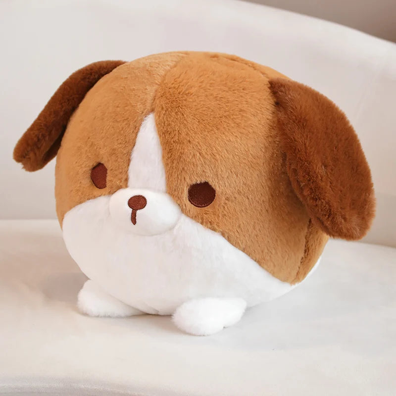 Kawaii Round Dog Hug Pillow Plush | 4 Styles | Sofa Cushion | 2 Sizes: 30 & 40cm