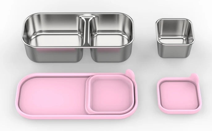 Stainless Steel Bento Lunch Box – 3-Compartment, 1000ml