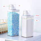 Airtight Multi-Use Storage Container with Measuring Cup – BPA-Free, Clear, 700ml to 1900ml