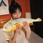 Yellow Croaker Fish Plush Pillow – Soft Stuffed Fish