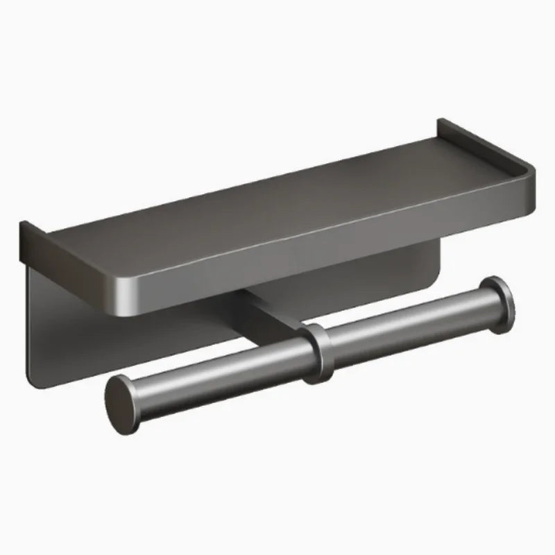 Wall-Mounted Aluminium Toilet Paper Holder – Durable Bathroom Tissue Roll Rack