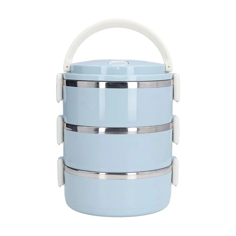Multi-Layer Insulated Stainless Steel Lunch Bucket – Leakproof Bento Box with Lock Clasps, 2, 3 or 4 Layers
