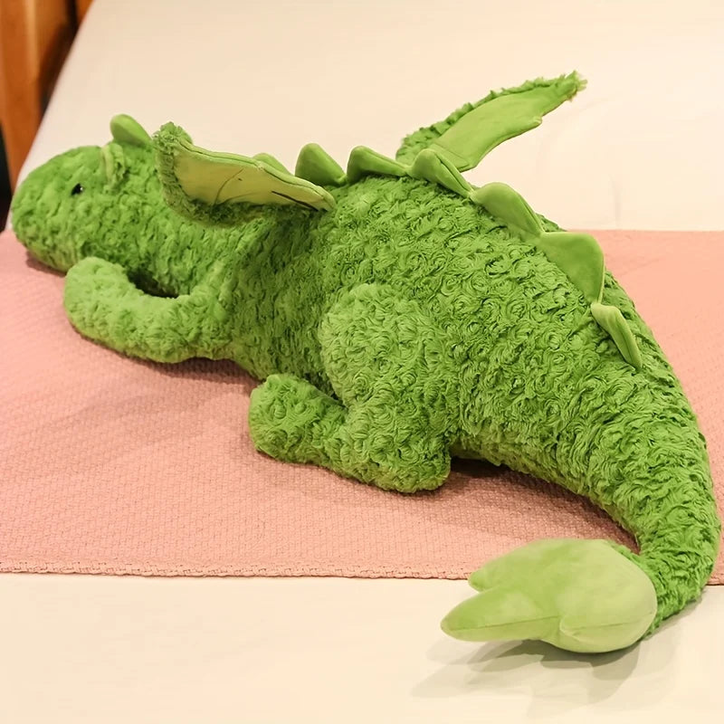 Winged Dragon Plush Toy – Fluffy Green or Pink Dragon