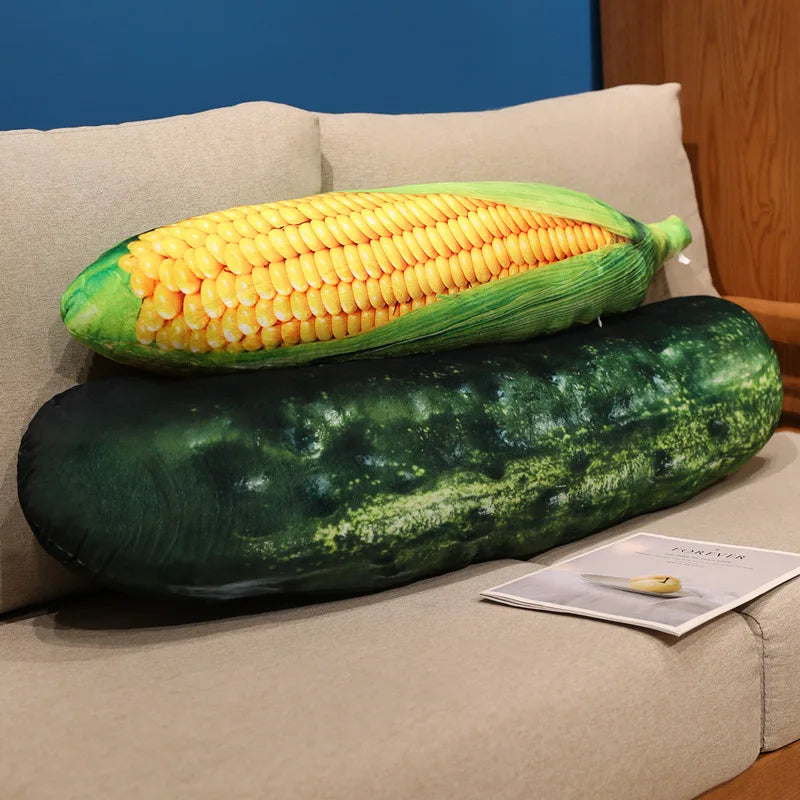 Vegetable & Mushroom Plush Pillows – Realistic Food Designs