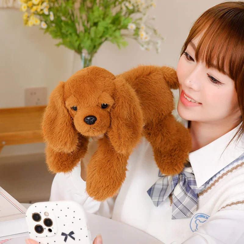 Kawaii Toy Poodle Plush Stuffed Toy | Floppy Ears | Long-Pile Coat | 30cm | 4 Colours