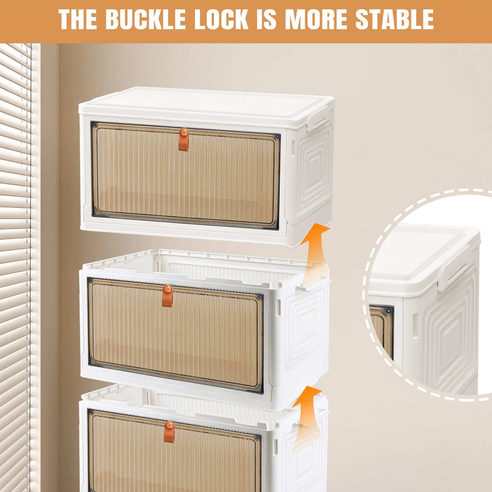 Stackable Storage Boxes with Lids & Lockable Wheels – 3, 4, or 5-Tier