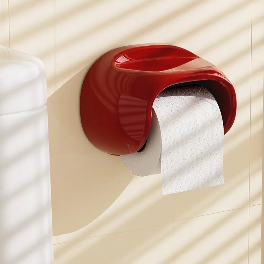 No-Drill Vintage Toilet Paper Box Holder – Wall-Mounted Waterproof PET Dispenser