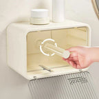 Wall-Mounted Tissue Box – Waterproof, Transparent, Bathroom Storage