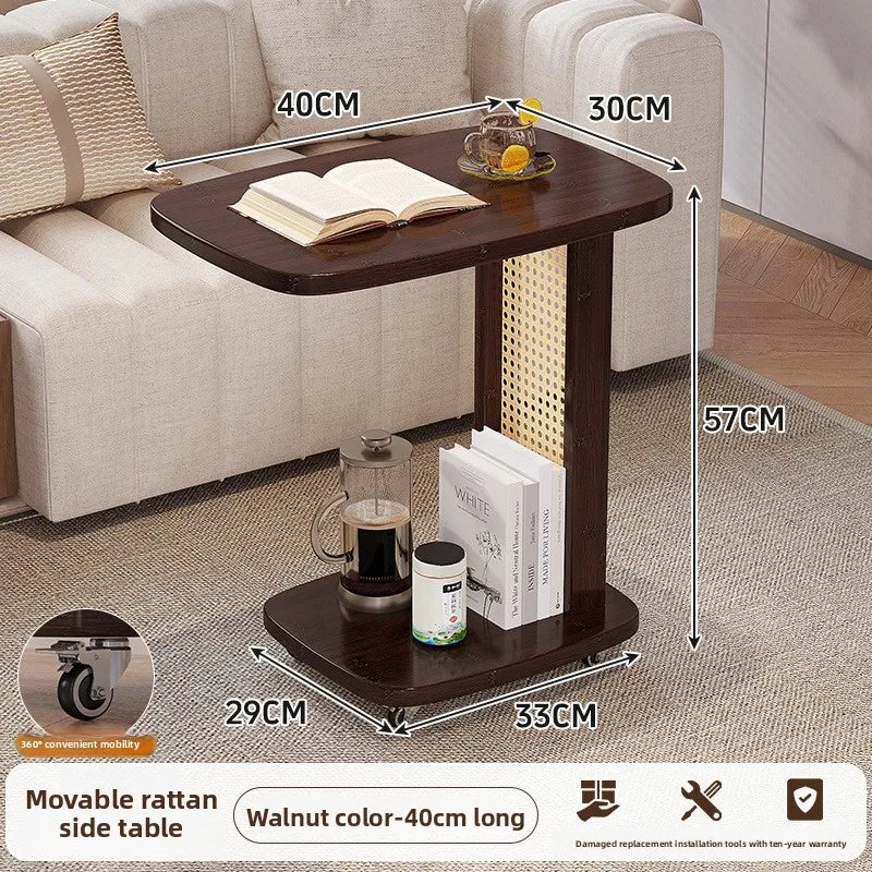 Rolling Coffee Table with Wheels | MDF | With Storage | 2 Sizes