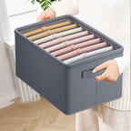 Foldable Clothes Storage Box with Grid Dividers – 6, 7, or 9 Compartments