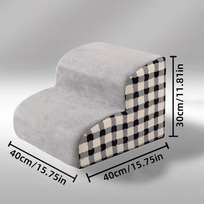 High-Density Foam Pet Stairs – Non-Slip, 2, 3 or 4 Steps for Dogs & Cats