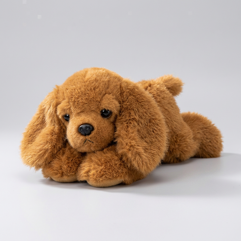 Kawaii Toy Poodle Plush Stuffed Toy | Floppy Ears | Long-Pile Coat | 30cm | 4 Colours