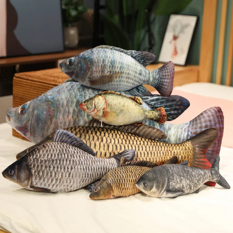 Plush Fish Cat Toy, Styles 1–14, 30–40cm | BHH Living