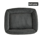 Rectangle Corduroy Pet Bed | Dogs & Cats | Washable Removable Cover | 6 Sizes