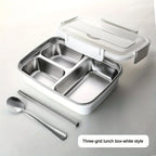 Stainless Steel Bento Lunch Box – 3-Compartment, Leakproof