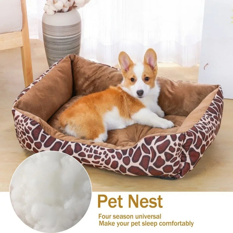 Striped Corduroy Calming Pet Cushion Bed | Breathable Fiber Fill | Hand Wash | 3 Sizes | 2 Styles