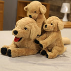 Lifelike Yellow Labrador Retriever Plush Stuffed Toy | Seated Pose | Open-Mouth Detail | 2 Sizes: 35cm & 75cm