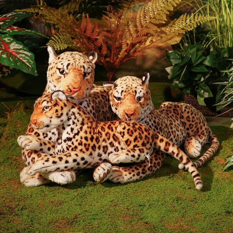 Lifelike Leopard Plush Stuffed Animal | PP Cotton | 4 Sizes 65–170cm