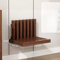 Wall-Mounted Fold-Down Shoe Bench | Solid Wood | Space-Saving | 2 Colours