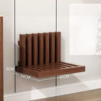 Wall-Mounted Fold-Down Shoe Bench | Solid Wood | Space-Saving | 2 Colours