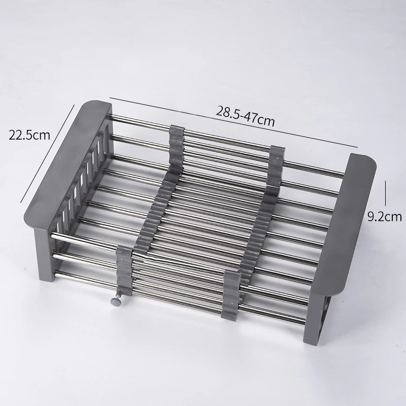 Roll-Up Triangle Dish Drying Rack – Foldable Corner Sink Organiser with Silicone Edges