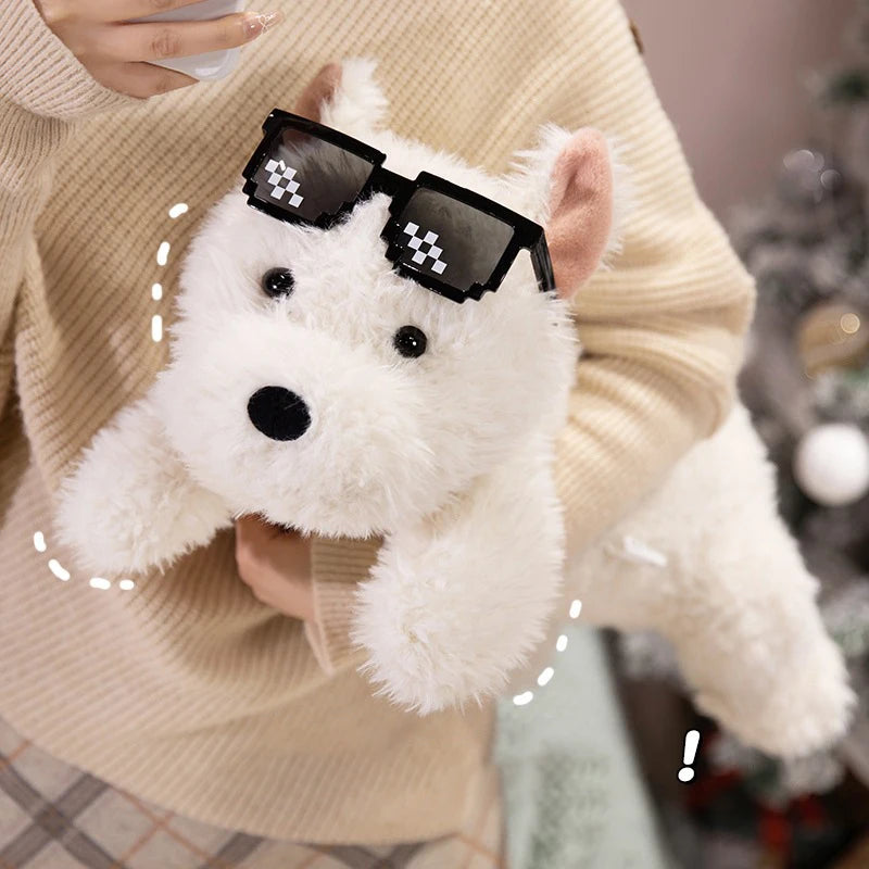 Westie Plush Stuffed Toy with Bow | West Highland White Terrier | 3 Sizes 43–90cm