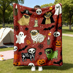 Halloween Character Flannel Throw Blanket for Sofa & Bed Decor