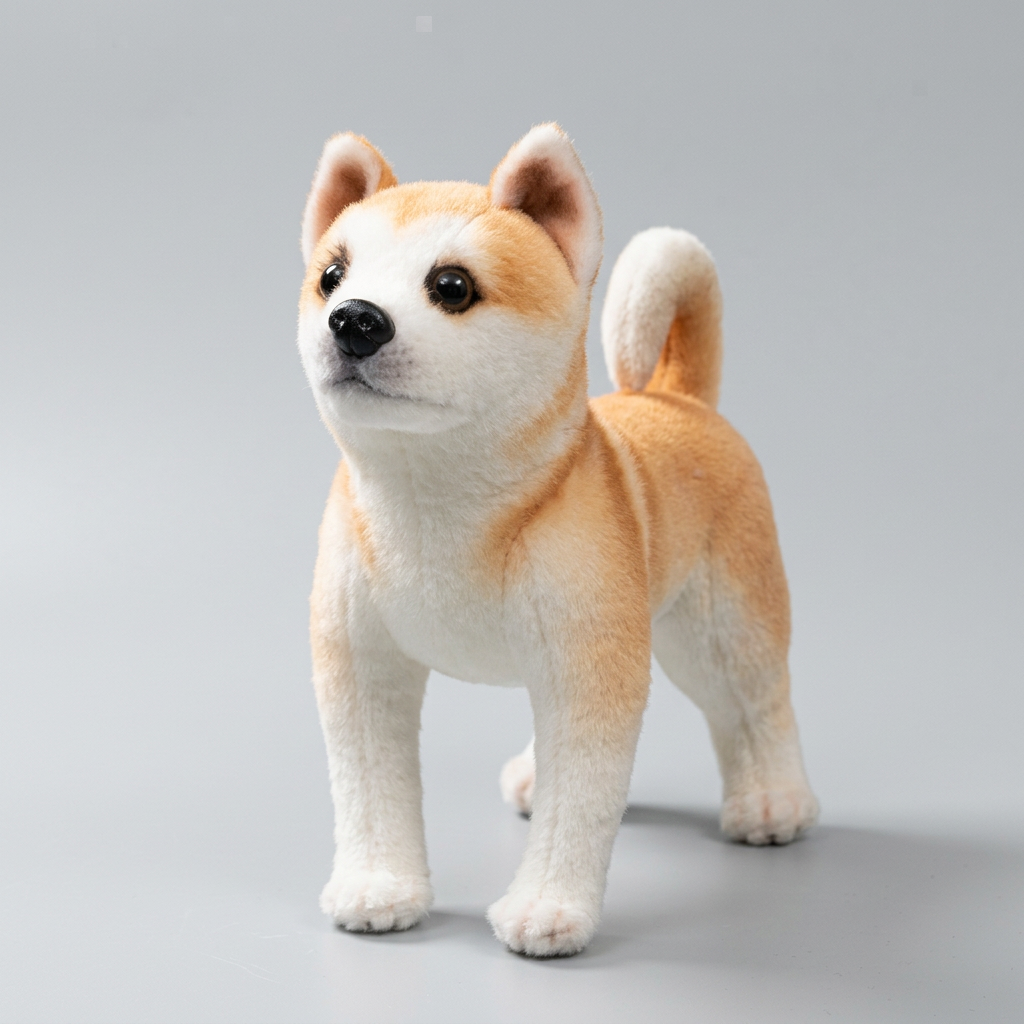 Lifelike Shiba Inu Plush Stuffed Toy | 6 Styles | Simulation Coat | Multiple Poses | Some with Collar & Bell | 25–30cm