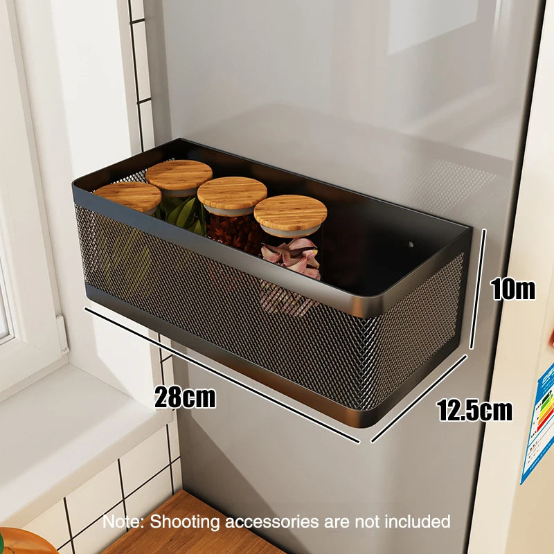 Magnetic Side Storage Rack for Refrigerator & Washing Machine – Kitchen Organizer Shelf