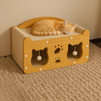 2-in-1 Cat Scratching Board & Post with Lounge Bed | 4 Styles