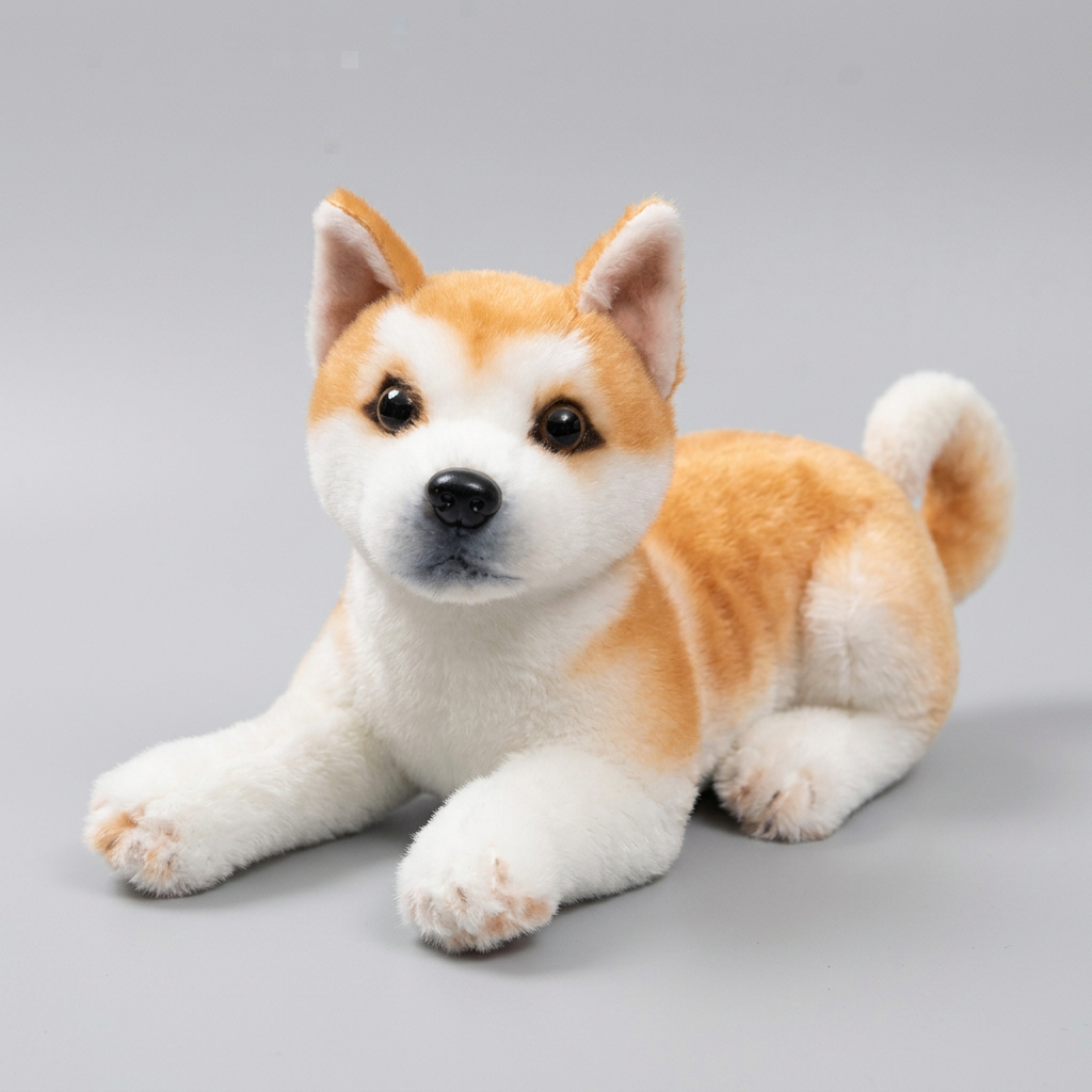 Lifelike Shiba Inu Plush Stuffed Toy | 6 Styles | Simulation Coat | Multiple Poses | Some with Collar & Bell | 25–30cm