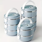 Multi-Layer Insulated Stainless Steel Lunch Bucket – Leakproof Bento Box with Lock Clasps, 2, 3 or 4 Layers