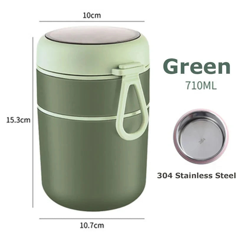 Insulated Stainless Steel Soup Thermos Jar – 530ml or 710ml, Leak-Proof Food Flask